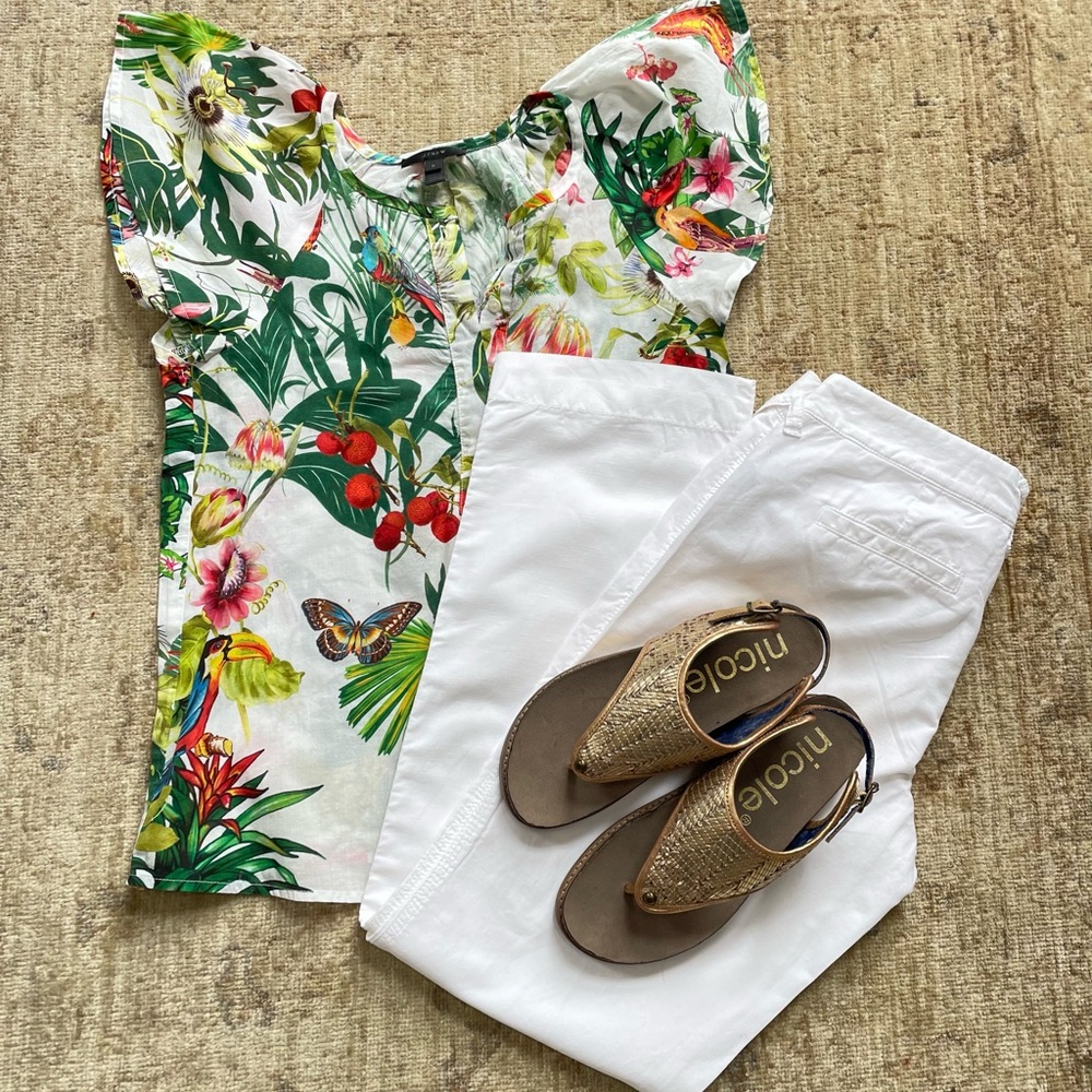 J. Crew Belmarin White Cotton Pants - Picture 14 of 14
